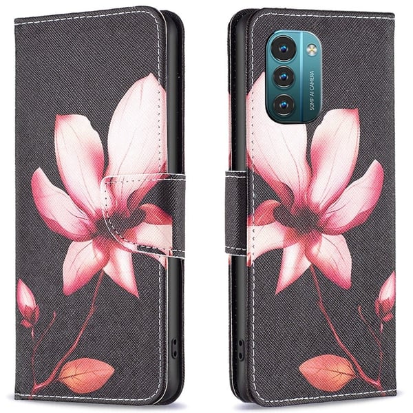 Wonderland Nokia G11 / Nokia G21 flip-etui - Rosa Blomst