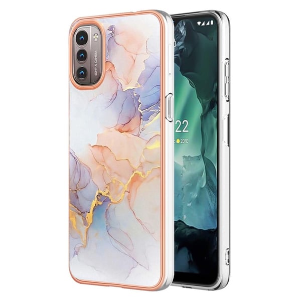 Marmordesign Nokia G11 / Nokia G21 deksel - Melkevei Marmor Hvit