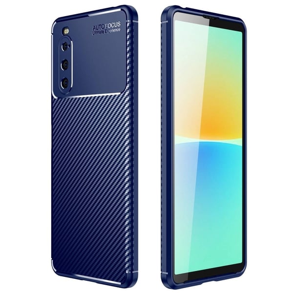 Carbon Shield Sony Xperia 10 IV deksel - Blå