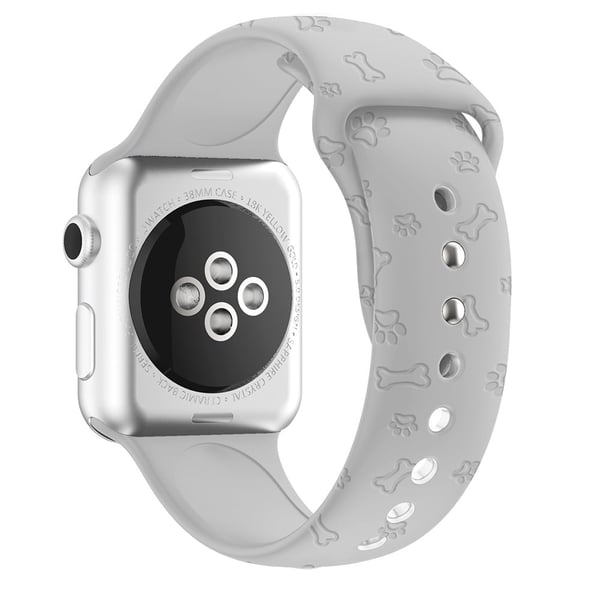 Apple Watch (45mm) söpö silikoninen ranneke - Harmaa Tassu