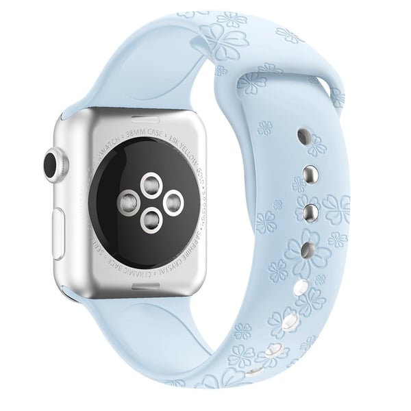 Apple Watch (45mm) söpö silikoninen ranneke - Sininen Apila
