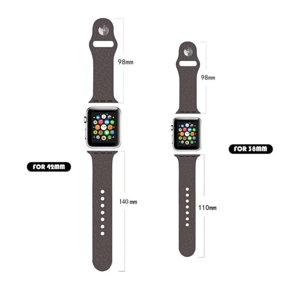 Apple Watch (45 mm) ensfarget mønsterklokkerem i silikon - Grå Leopard