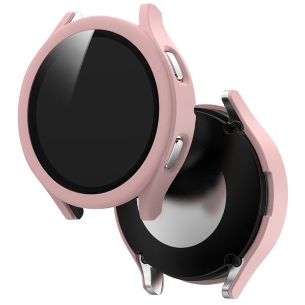 Samsung Galaxy Watch 4 (44 mm) matt deksel med skjermbeskytter i herdet glass - Rosa