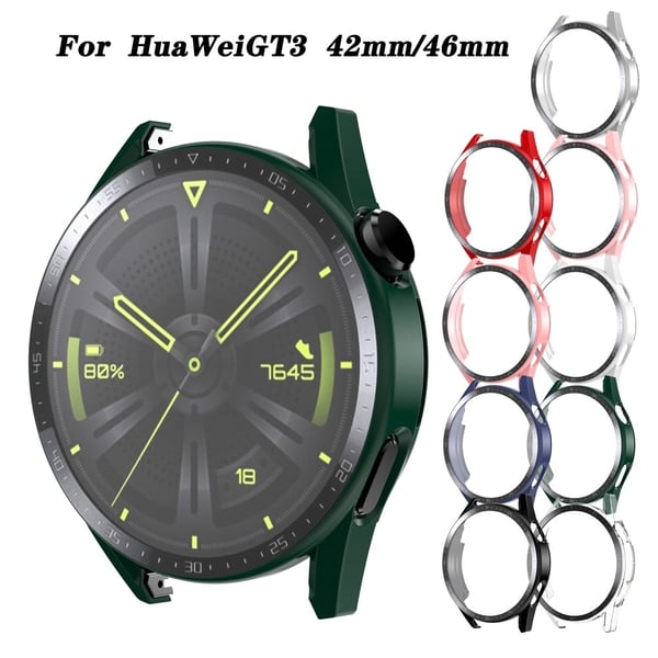 Huawei Watch GT 3 (46 mm) matt deksel + urskiveplate i herdet glass - Grønn