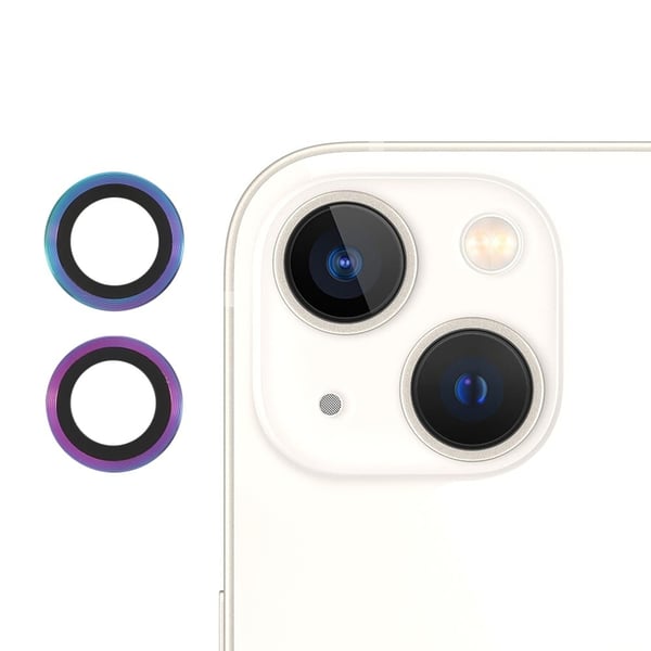 2Pcs iPhone 13 Mini AGC karkaistu lasi kameran linssin suojus - Violetti 2Pcs iPhone 13 Mini AGC karkaistu lasi kameran linssin suojus - Violetti