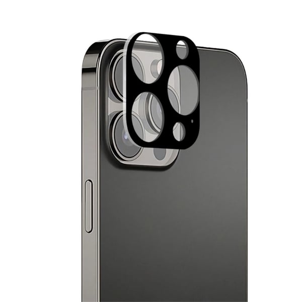 MOCOLO iPhone 13 Pro silkkipainatus karkaistu lasi kameran linssin suojus - Musta MOCOLO iPhone 13 Pro silkkipainatus karkaistu lasi kameran linssin suojus - Musta