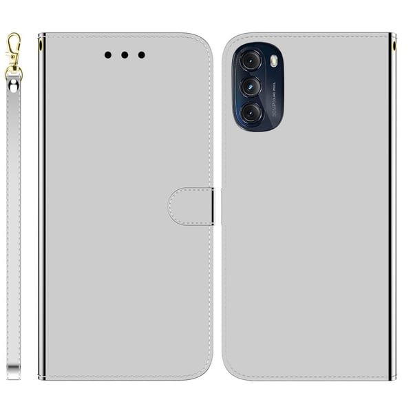 Mirror Motorola Moto G (2022) flip-etui - Sølv