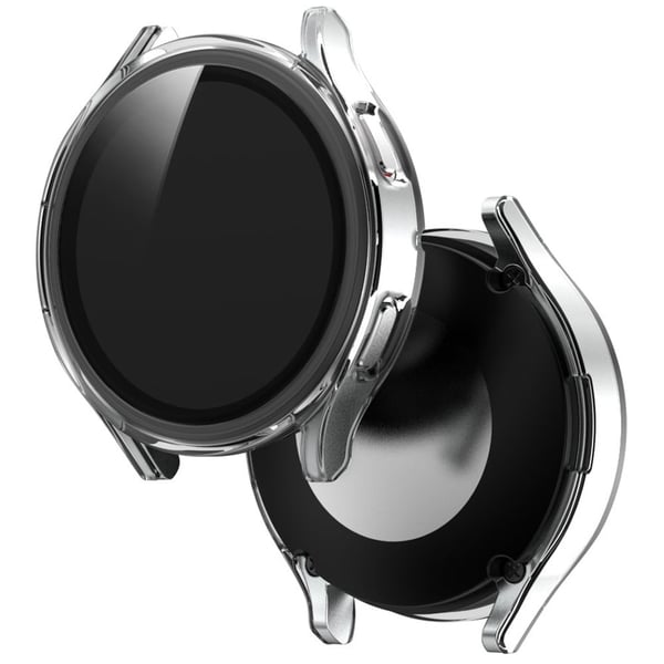 Samsung Galaxy Watch 4 (44 mm) matt deksel med skjermbeskytter i herdet glass - Gjennomsiktig