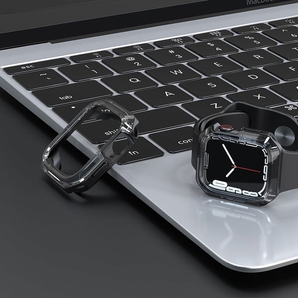 Apple Watch 40 mm tofarget deksel - Gjennomsiktig Svart / Svart