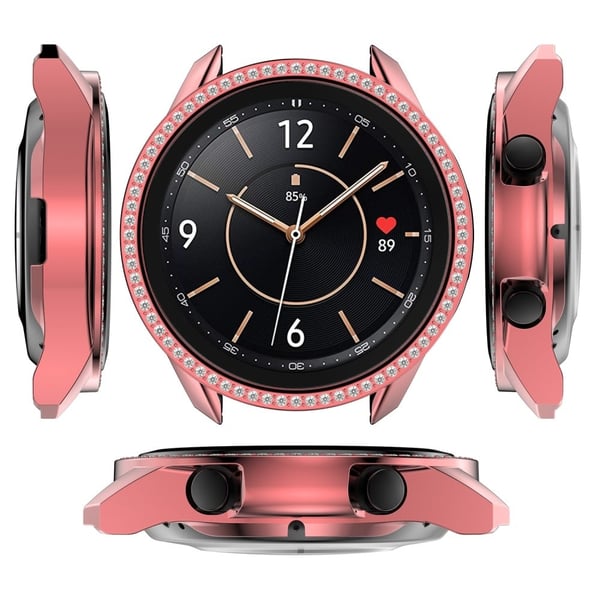Glitterdeksel med rhinestone til Samsung Galaxy Watch 3 (41 mm) - Rosa