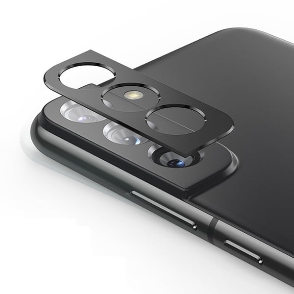 ENKAY Samsung Galaxy S22 / S22 Plus aluminiumsalluminium eller herdet glass kameralinsebeskytter - Svart