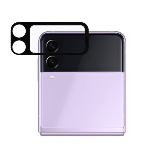 Samsung Galaxy Z Flip3 5G kameralinsebeskytter i herdet glass - Svart