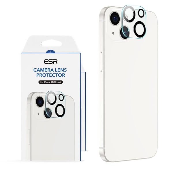 ESR iPhone 13 Mini HD kameralinsebeskytter med svart sirkel