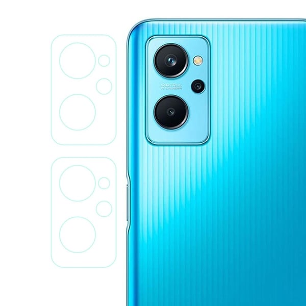 2Pcs Realme 9i arc edge kameralinsebeskytter af hærdet glas