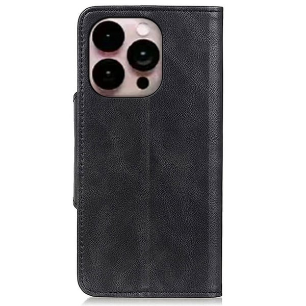 Alpha iPhone 14 Pro Max flip etui i lær - Svart