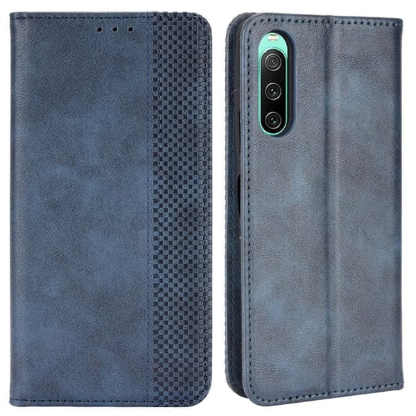 Bofink Vintage Sony Xperia 10 IV læderetui - Blå