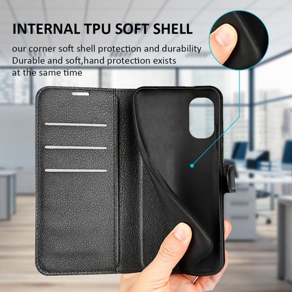 Classic Motorola Moto E32 flip etui - Grønn
