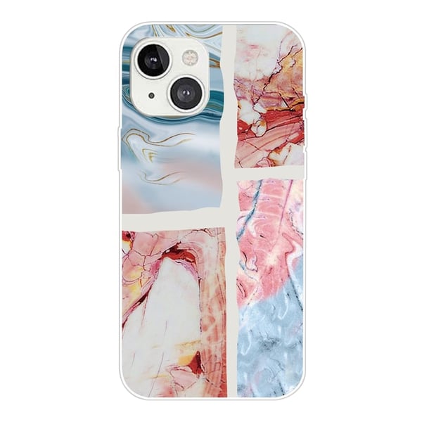 Marmordesign iPhone 14 Plus deksel - Bølgete Marmorfliser