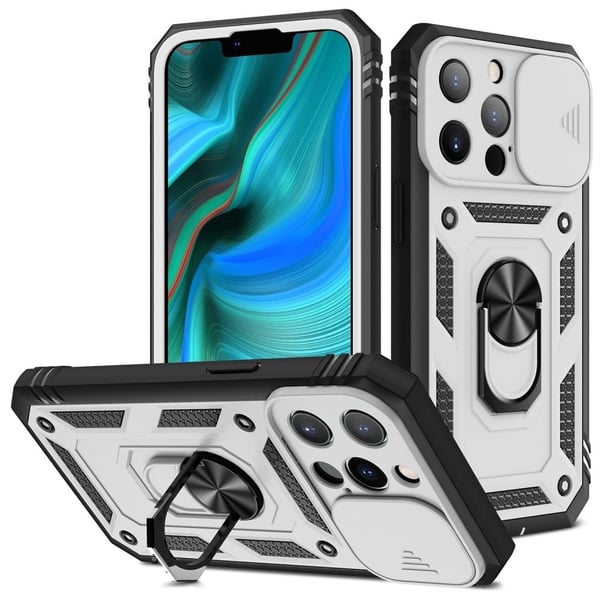 Bofink Combat iPhone 13 Pro deksel - Hvit / Svart