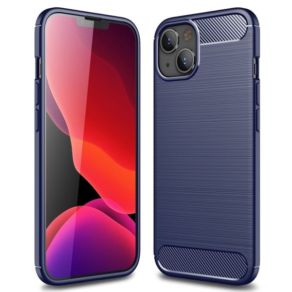 Carbon Flex iPhone 14 Plus deksel - Blå