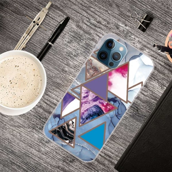 Marble design iPhone 14 Pro kotelot - Kolmio Kuviot Marmori