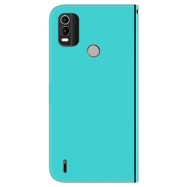 Mirror Nokia C21 Plus flip-etui - Cyan