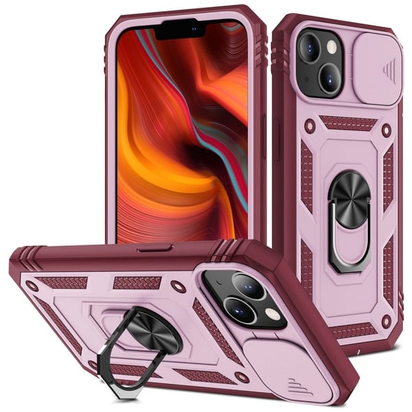 Bofink Combat iPhone 13 kotelot - Pinkki / Tummanpunainen
