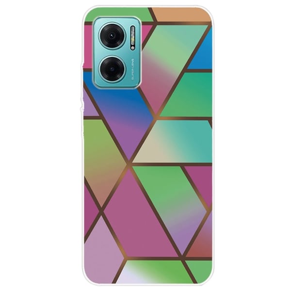 Marmordesign Xiaomi Redmi Note 11E deksel - Rose / Grønn Og Blå Gradienter