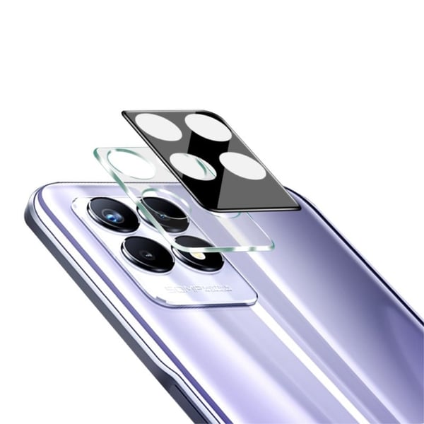 IMAK Realme 8i linsefilm av herdet glass med linsedeksel av akryl - Svart