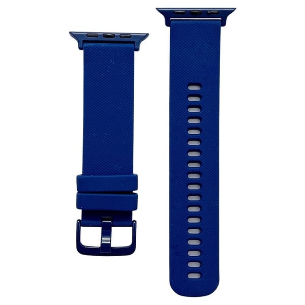 Apple Watch (45 mm) klokkerem i silikon med tekstur - Blå