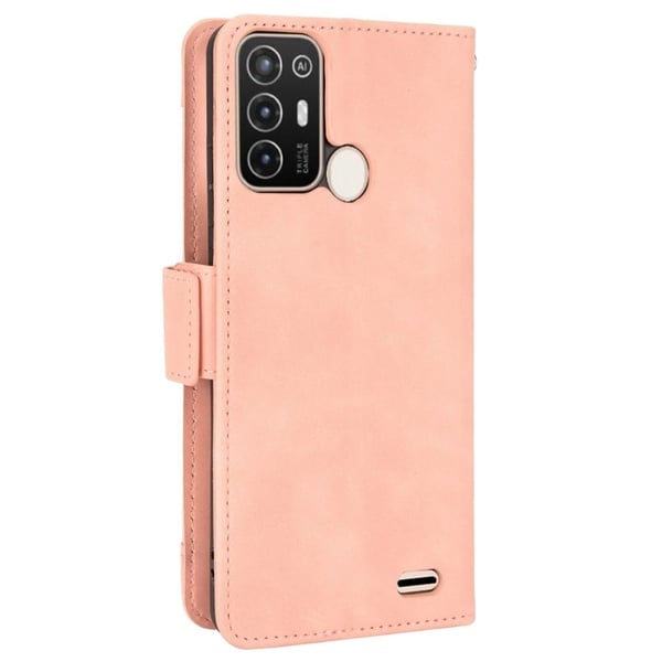 Lommebok-etui i moderne skinn-design ZTE Blade A52 - Rosa