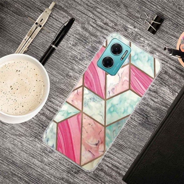 Marble design Xiaomi Redmi Note 11E kotelot - Värikäs Marmori Laatta