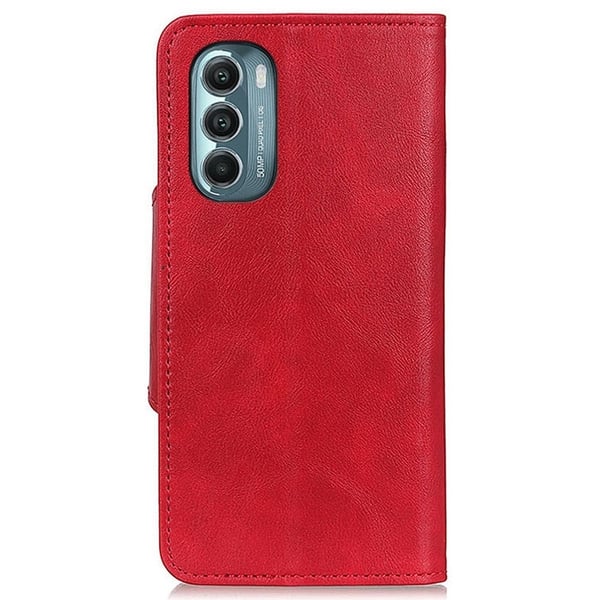 Alpha Motorola Moto G Stylus 5G (2022) flip etui i lær - Rød