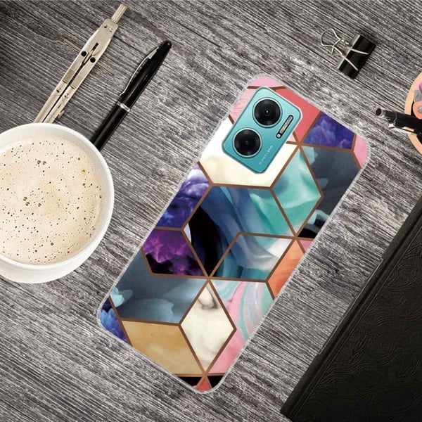 Marmordesign Xiaomi Redmi Note 11E deksel - Fargerike Kubefliser