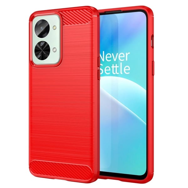 Carbon Flex OnePlus Nord 2T deksel - Rød