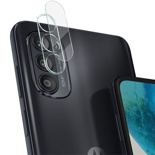IMAK Motorola Moto G52 linsefilm i herdet glass med linsedeksel i akryl