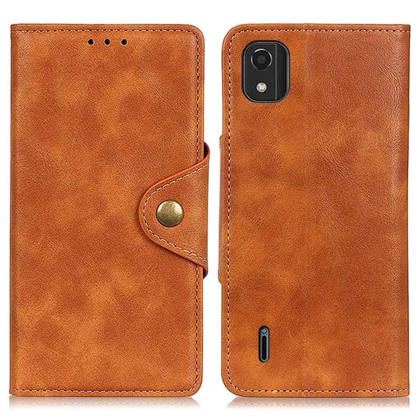 Alpha Nokia C2 2nd Edition flip etui i lær - Brun