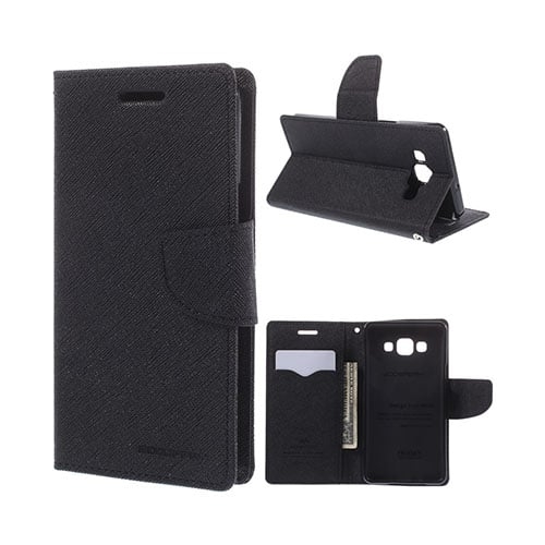 Lönnrot Samsung Galaxy S6 Lær Etui Med Kort Holder - Sort