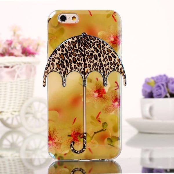 3D Umbrella (Leopardi Kuvio) iPhone 6 Suojakuori