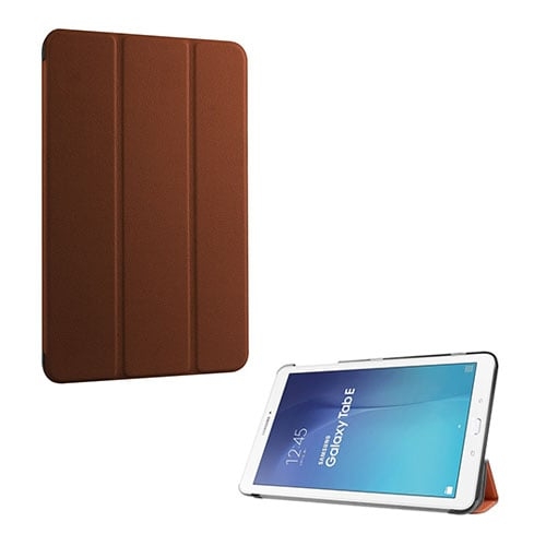 Gaarder Lines Skinn belagt etui for Samsung Galaxy Tab E 9.6 T560 med Tri-fold Stand. Brun