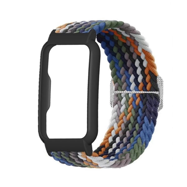 Oppo Watch Free elastiskt klockarmband i nylon - Denim / Svart