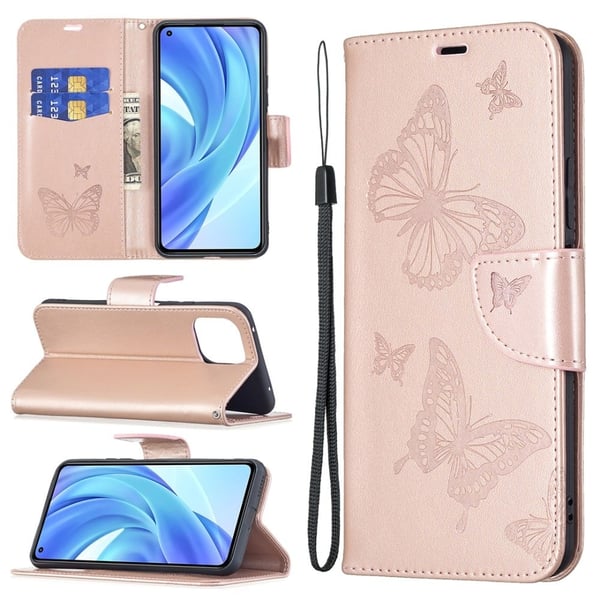 Butterfly Xiaomi 11 Lite 5g Ne / Mi 11 Lite 5g / 11 Lite Flippetui - Gull