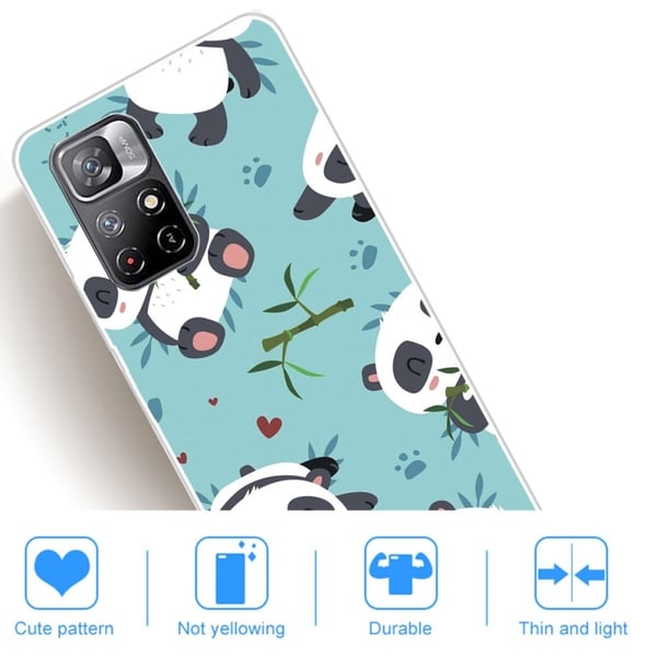 Deco Xiaomi Redmi Note 11T 5G / Note 11s 5g Suojakotelo - Panda And Bamboo
