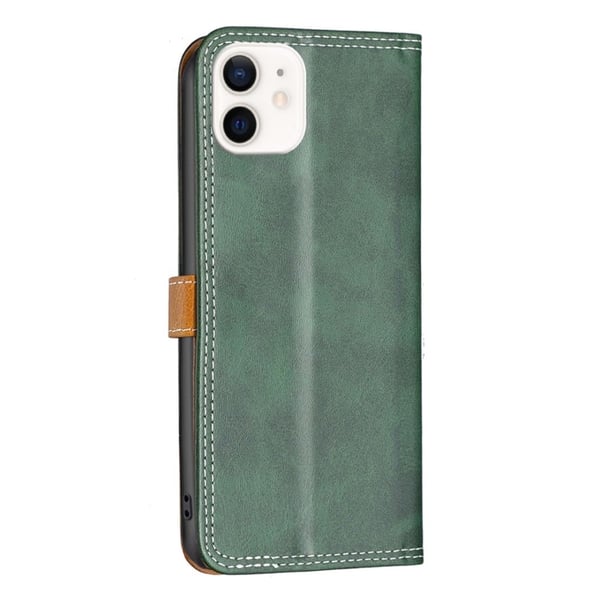 BINFEN tofarget læretui for iPhone 12 Mini - Grønn