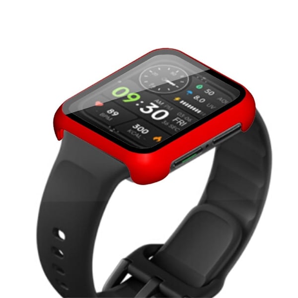 Oppo Watch 2 (42 mm) enkelt deksel med skjermbeskytter i herdet glass - Rød