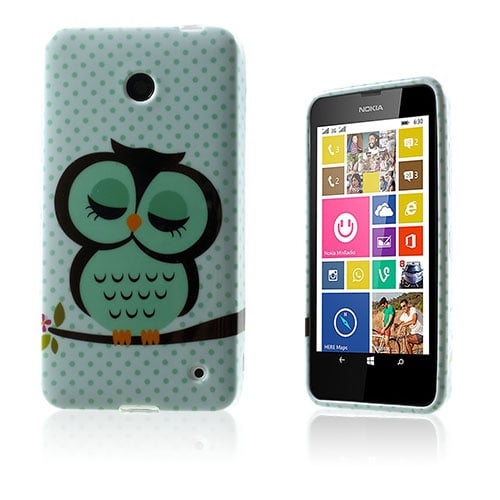 Westergaard Nokia Lumia 630 deksel - Green Sleeping Owl Westergaard Nokia Lumia 630 deksel - Green Sleeping Owl