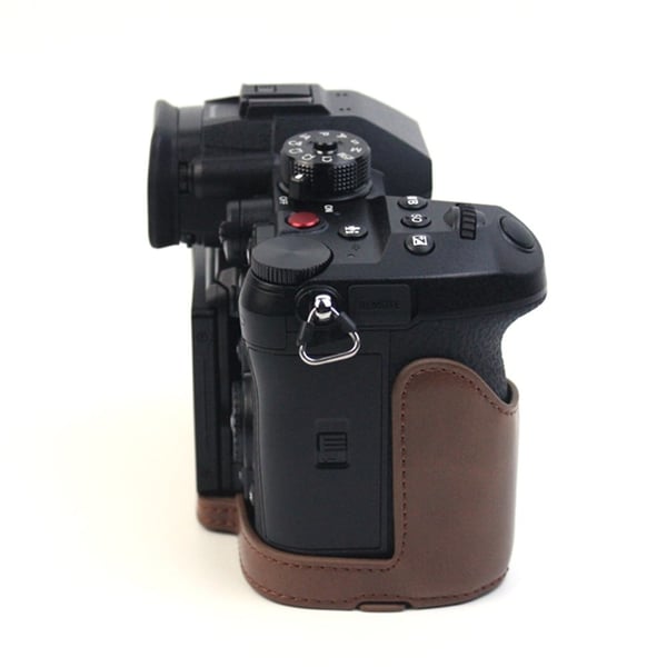 Panasonic Lumix GH6 lædercover til halvdelen af kroppen - Kaffe