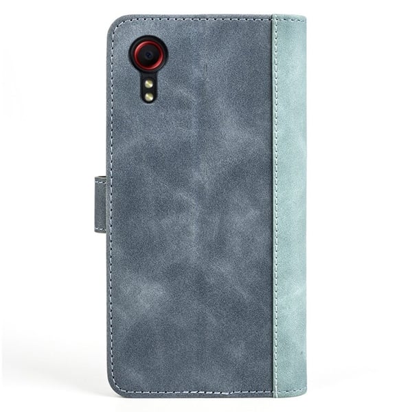 Tofarget lærdeksel for Samsung Galaxy Xcover 5 - Blå