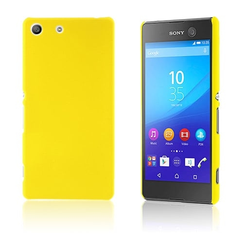 Gummi belagt hard Plastikk deksel for Sony Xperia M5 E5603 / M5 Dual E5633 - gul Gummi belagt hard Plastikk deksel for Sony Xperia M5 E5603 / M5 Dual E5633 - gul