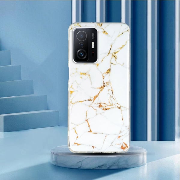 Marble Xiaomi 11T / 11T Pro Etui - Hvit